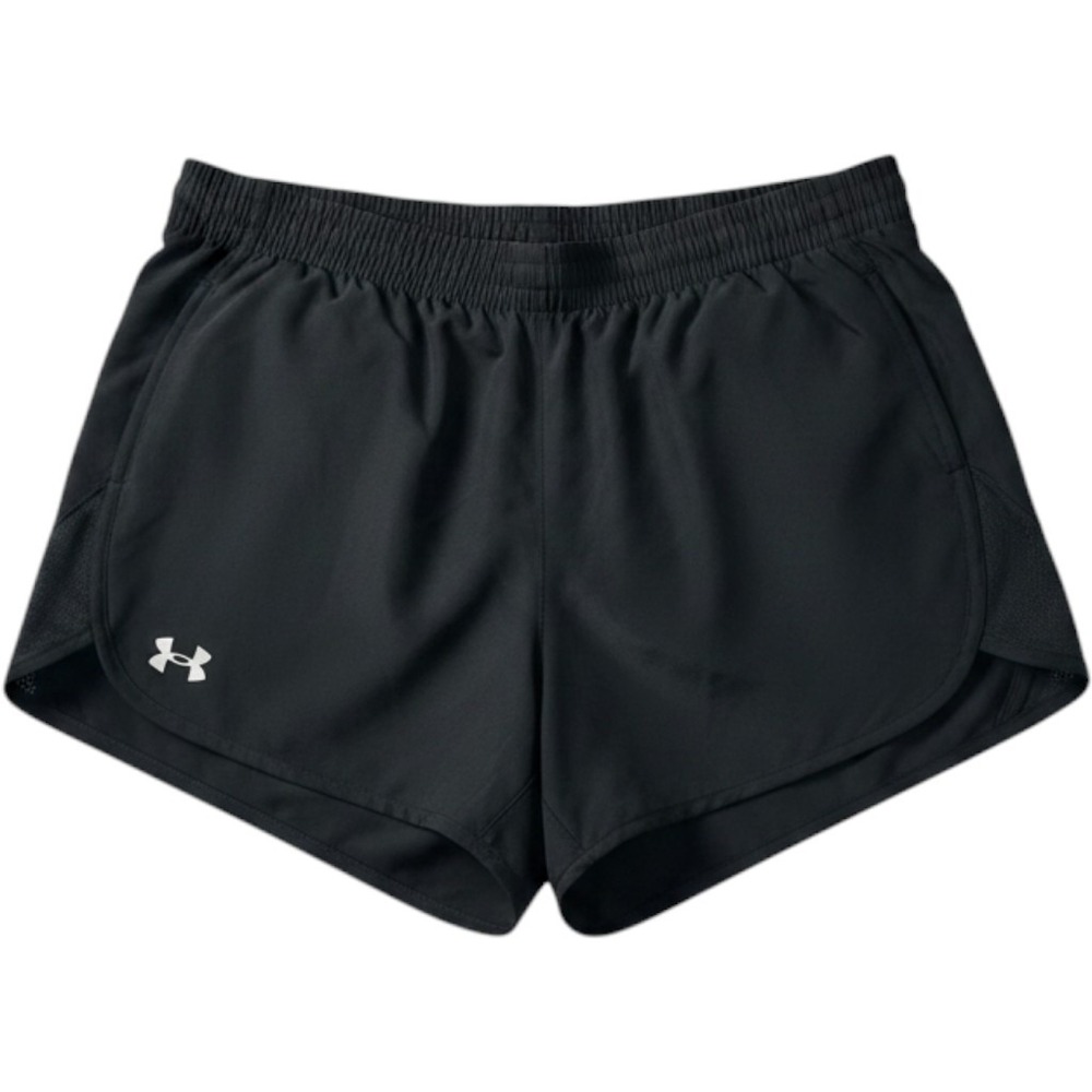 Under Armour Fly By 3" Shorts Womens XL Black Running Athletic Training 1382438